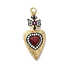 Brass Rhinestone Pendants KK-V002-05G-1