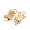 Brass Micro Pave Cubic Zirconia Pendants KK-K407-52G-2