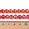 AB Color Plated Transparent Glass Round Beads Strands EGLA-T029-8mm-12T-11-4