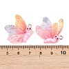 Transparent & Opaque Resin Pendants RESI-P048-02E-P-3