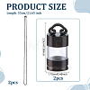 2Pcs 304 Stainless Steel with Clear Glass Column Urn Ashes Bottle Pendant Necklaces NJEW-FG0001-27EB-2