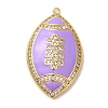 Rack Plating Brass Enamel with Cubic Zirconia Pendant KK-A229-32G-2