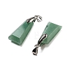 Natural Green Aventurine Faceted Pendants G-F774-02B-2