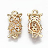 Brass Micro Pave Cubic Zirconia Pendants KK-S359-026-RS-2