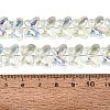 Baking Paint Electroplate Transparent Glass Beads Strands EGLA-Q136-03A-04-4