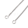 1MM Brass Box Chain Necklace Making NJEW-D302-79P-2