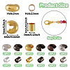 Brass Crimp Beads Covers and Crimp Beads KK-TA0007-03-3