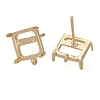 Rack Plating Brass Stud Earring Findings KK-NH0001-14KCG-2