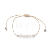 3Pcs 3 Style Natural Quartz Crystal Braided Bead Bracelets Set BJEW-JB09334-09-3