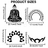 US 1 Set Buddhist PET Hollow Out Drawing Painting Stencils DIY-MA0001-97-2