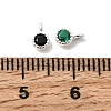 925 Sterling Silver Pave Cubic Zirconia Flat Round Charms STER-K188-05S-3