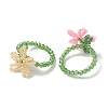 5Pcs Glass Seed Finger Rings for Women RJEW-JR01018-3