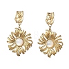 304 Stainless Steel & Natural Shell Dangle Earrings for Women EJEW-JE07213-02-3
