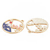 Alloy Enamel Pendants ENAM-S126-112-NR-3