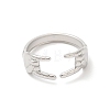 Non-Tarnish 304 Stainless Steel Hands Open Cuff Rings for Women RJEW-L107-002P-2