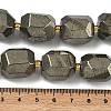 Natural Gold Pyrite/Golden Pyrite Beads Strands G-G459-C01-01-5