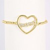 Mother's Day Brass Micro Pave Clear Cubic Zirconia Link Bracelets WG036C8-02-1