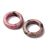 Natural Rhodonite Plain Band Ring for Women RJEW-P044-01A-11-2