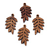 Natural Walnut Wood Pendants X-WOOD-T023-15-3