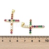 Brass Micro Pave Cubic Zirconia Pendants KK-D317-105G-3