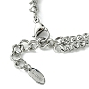 Cubic Zirconia Oval Link Bracelet with 304 Stainless Steel Chains BJEW-Q775-02P-4