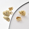 Rack Plating Brass Micro Pave Clear Cubic Zirconia Stud Earrings EJEW-K299-01G-V-3