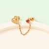 304 Stainless Steel Heart Stud Earring & Hoop Earring Sets EJEW-K268-93G-01-4-2