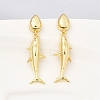 Brass Dangle Earrings EJEW-D352-06G-01-1