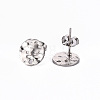 Non-Tarnish 304 Stainless Steel Stud Earring Findings STAS-T052-38B-P-2