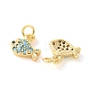 Brass Micro Pave Cubic Zirconia Pendants KK-U056-19G-2