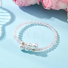 Natural Gemstone Beaded Cuff Bangles BJEW-JB13326-3