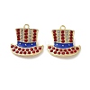 Independence Day Alloy Enamel Pendants ENAM-I069-01G-02-1
