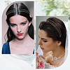 6Pcs 6 Style Alloy Double Hair Band Findings AJEW-FH0002-83-5