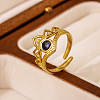 304 Stainless Steel Cuff Open Rings for Women WGDF800-01-2