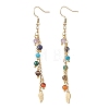 Natural Gemstone Dangle Earrings EJEW-JE06668-01-1