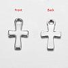 201 Stainless Steel Tiny Cross Charms STAS-K002-09A-1