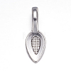 Tibetan Style Alloy Glue-on Flat Pad Bails LS-AB3348Y-1