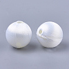 Polyester Thread Fabric Covered Beads X-WOVE-T007-16mm-03-2