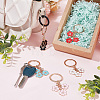 5Pcs 5 Colors Solid Color Sakura Enamel Keychain KEYC-CP0001-16-4