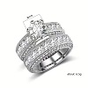 2Pcs Alloy with Crystal Rhinestone Finger Rings for Couple FS-WG6A3A8-02-4