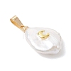 3Pcs 3 Styles Baroque Natural Keshi Pearl Pendants PALLOY-JF04956-4