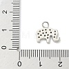 Brass Micro Pave Clear Cubic Zirconia Charms KK-H528-08P-3