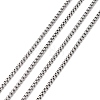 Non-Tarnish 3.28 Feet 304 Stainless Steel Box Chains X-CHS-K001-37B-1