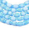 Handmade Millefiori Glass Oval Bead Strands LK-Z001-01B-02-4