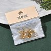 SHEGRACE Brass Rhinestone Flat Round Stud Earring Findings XGR0099G-120G-6