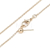 1mm Rack Plating Brass Cable Chain Adjustable Slider Necklaces for Women Men MAK-L044-55LG-1