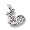 Brass Micro Pave Cubic Zirconia Charms ZIRC-F131-11P-2