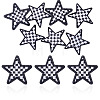 8Pcs Star with Lattice Computerized Embroidery Polyester Iron on/Sew on Patches PATC-TA0001-49C-1