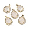 Natural Quartz Crystal Faceted Teardrop Pendants G-U028-02G-05-1