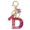 Alloy Resin Butterfly Keychains KEYC-TADJ0002-02G-D-1